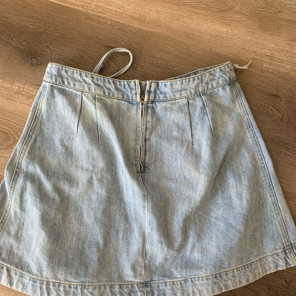Free People Lace Up Denim Skirt - Picture 4 of 7